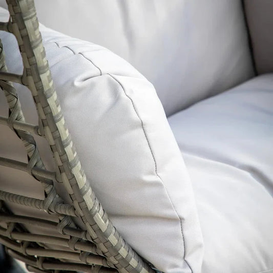 Rattan Egg Hanging Chair with Showerproof Cushions